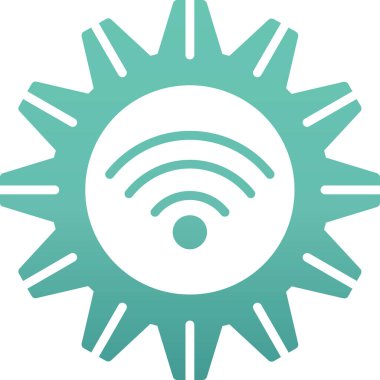 Kablosuz. Web simgesi basit illüstrasyon