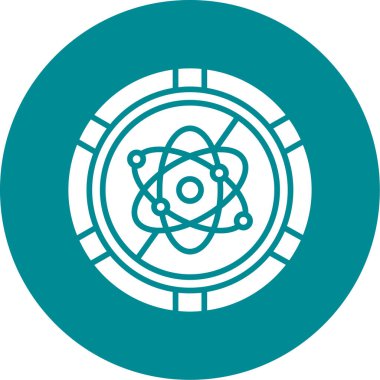 Moda biçimi izole edilmiş arkaplanda atom simgesi