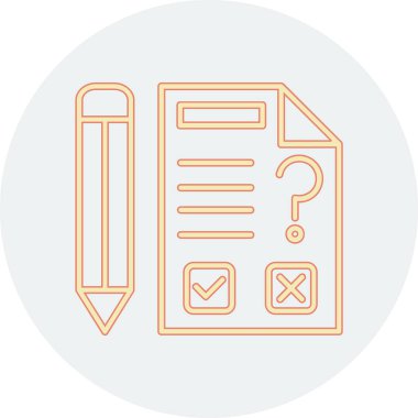 Kontrol listesi simgesinin vektör illüstrasyonu