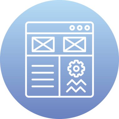 Web sayfası ikon vektör illüstrasyonu
