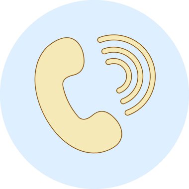 Telefon ikonu. İnce çizgi çizimi. renk çizgisi sembolü