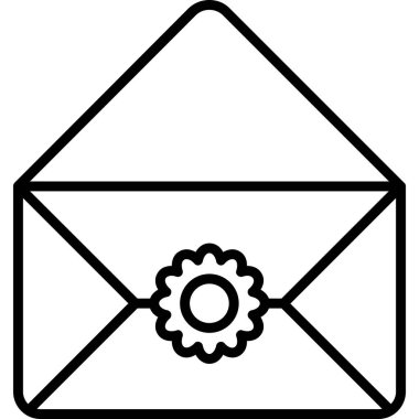 Zarf posta simge vektör illüstrasyon izole