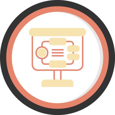 iş düz simgesi, vektör, illüstrasyon