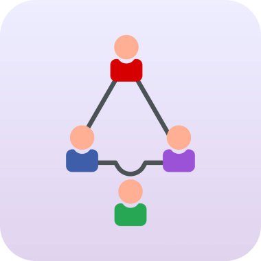 Bir sosyal ağ simgesinin vektör illüstrasyonu.