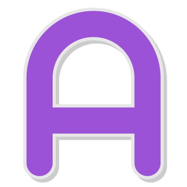 Beyaz arkaplanda izole edilmiş harf simgesinin vektör modern illüstrasyonu