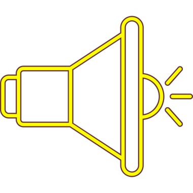 megafon ses simgesi, basit biçim