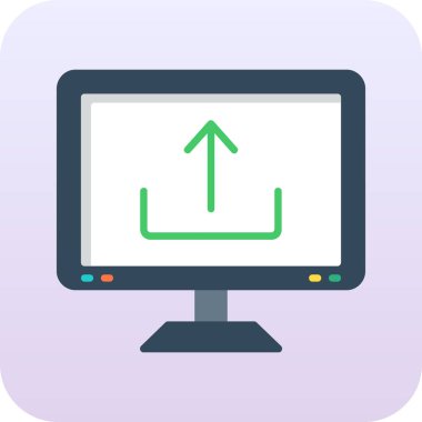 bilgisayar ekranı simgesi, vektör illüstrasyonu