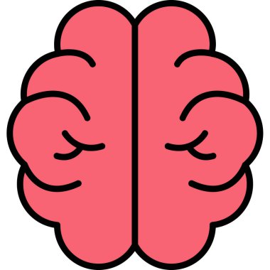 Beyin. Web simgesi basit illüstrasyon