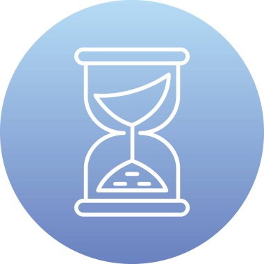 Cam kum saati simgesi, basit vektör çizimi