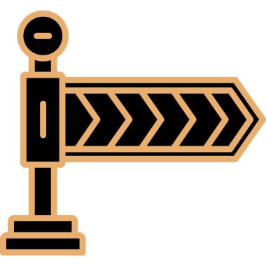 Yol simgesi vektör illüstrasyonu