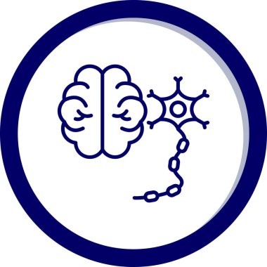 Beyin vektör simgesi modern basit illüstrasyon