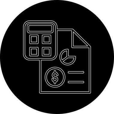 İş ve finans simgesinin vektör illüstrasyonu