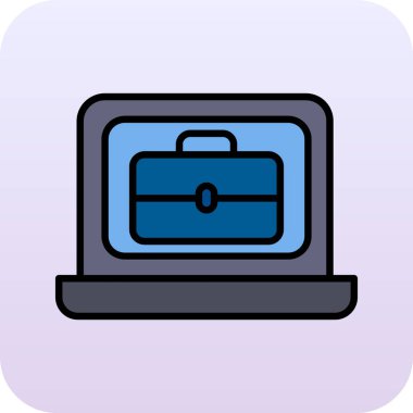 dizüstü bilgisayar simgesi. Basit resimleme