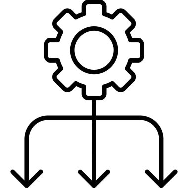 dişli simgesi vektör illüstrasyonu