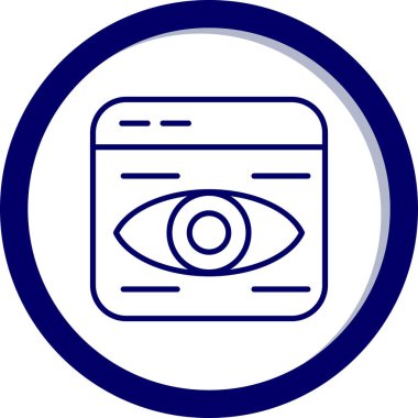 Göz Ağı simgesi basit illüstrasyon