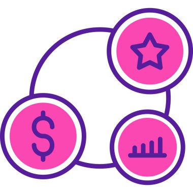 Dolar. Web simgesi basit illüstrasyon