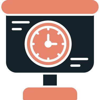 Kronometre simgesi, vektör illüstrasyonu