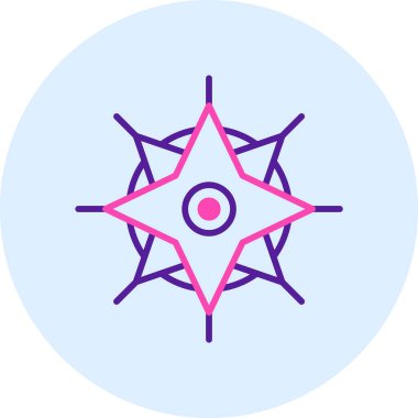 Pusula. Web simgesi basit illüstrasyon