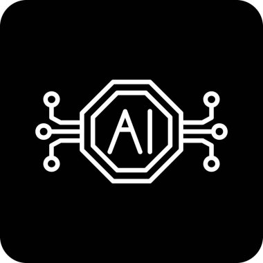 AI simge vektör çizim