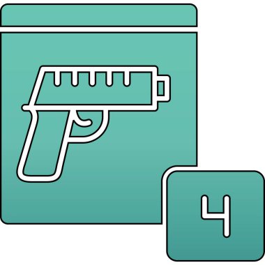 silah simgesi vektör illüstrasyonu