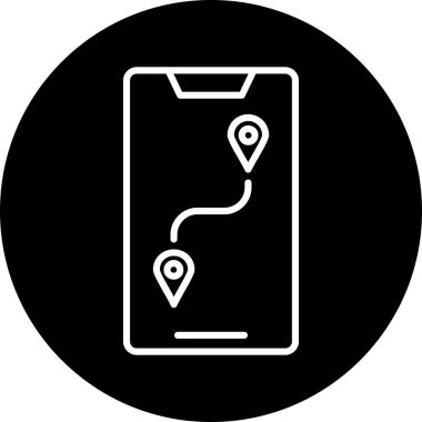 Harita simgesi, vektör illüstrasyonu