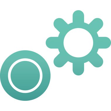 Modern dişli simgesinin vektör çizimi