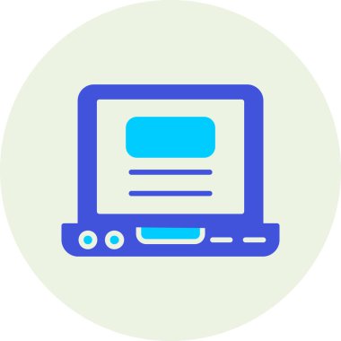 Bilgisayar. Web simgesi basit illüstrasyon