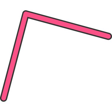 Çizgi film kırmızı ve beyaz ok simgesinin vektör çizimi