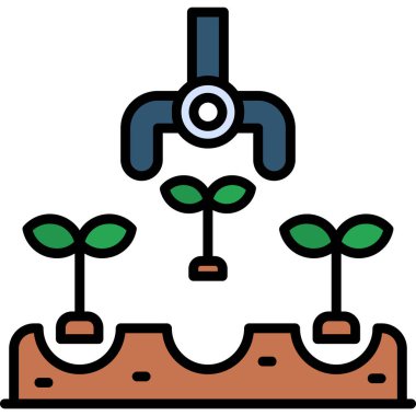 Bahçe ikonu, vektör illüstrasyonu, bahçe bitkisi