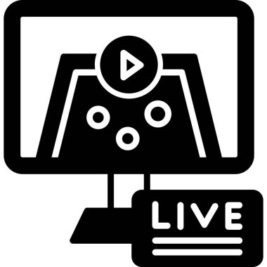 Video kamera glif simgesi