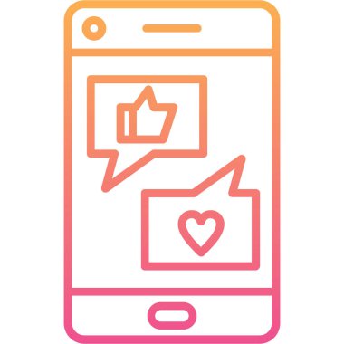 Cep telefonu simgesi, vektör illüstrasyonu