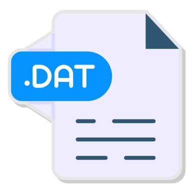 dosya biçimi simgesi, vektör illüstrasyonu