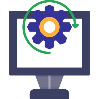 Web ayarı vektör renk çizgisi simgesi