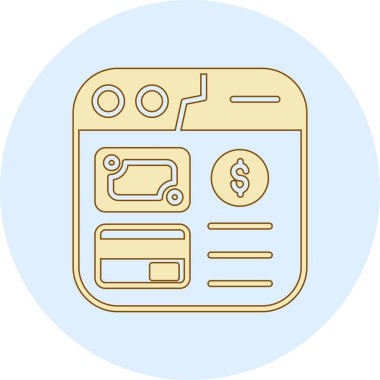 Cüzdan Simgesi Moda Biçimli Ayrı Arkaplan