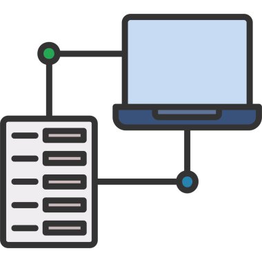 veri ağı. Web simgesi basit illüstrasyon