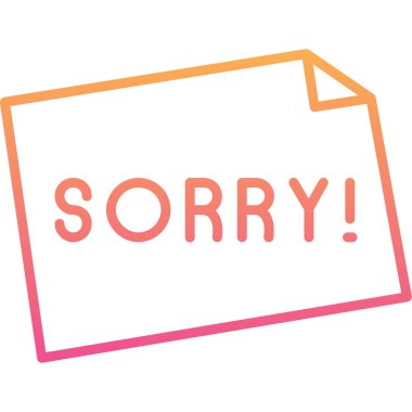 kelime pardon etiket tasarımı vektör çizimi