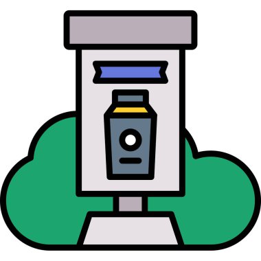 Benzin istasyonu vektör simgesi