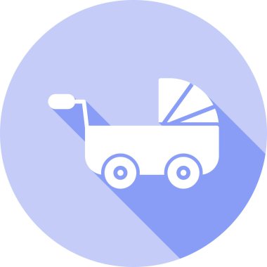 Bebek arabası. Web simgesi basit illüstrasyon
