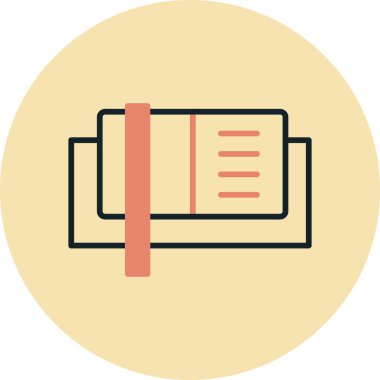 Kitap simgesinin vektör illüstrasyonu