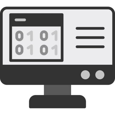 bilgisayar görüntüleme simgesi, vektör illüstrasyonu