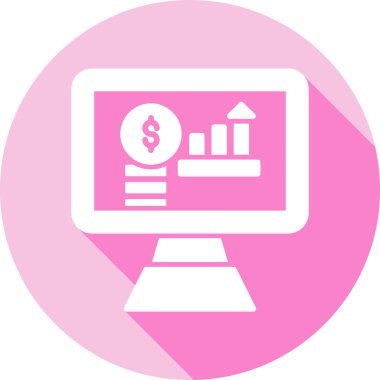 İş ve finans simgesinin vektör illüstrasyonu