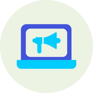 megafon web simgesi, basit tasarım illüstrasyonu