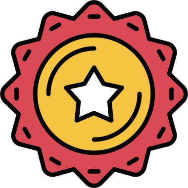 Rozet simge vektör çizim