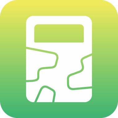 Bir harita simgesinin vektör illüstrasyonu