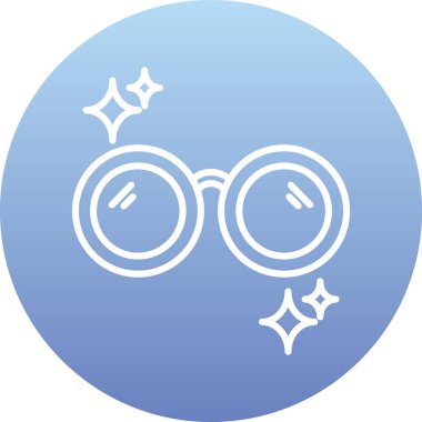 Gözlük simgesinin vektör illüstrasyonu