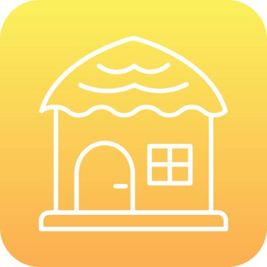 Eşsiz Ev Vektör Satırı Simgesi