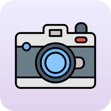 kamera simgesi vektör illüstrasyonu