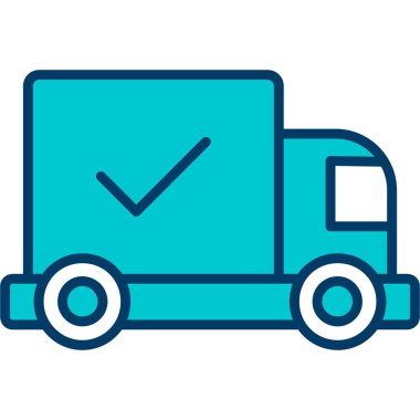 Kutu simgesi olan kamyon, satır biçimi