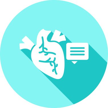 Modern kalp ikonunun vektör illüstrasyonu