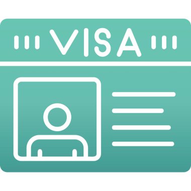 Vize vektörü düz simgesi